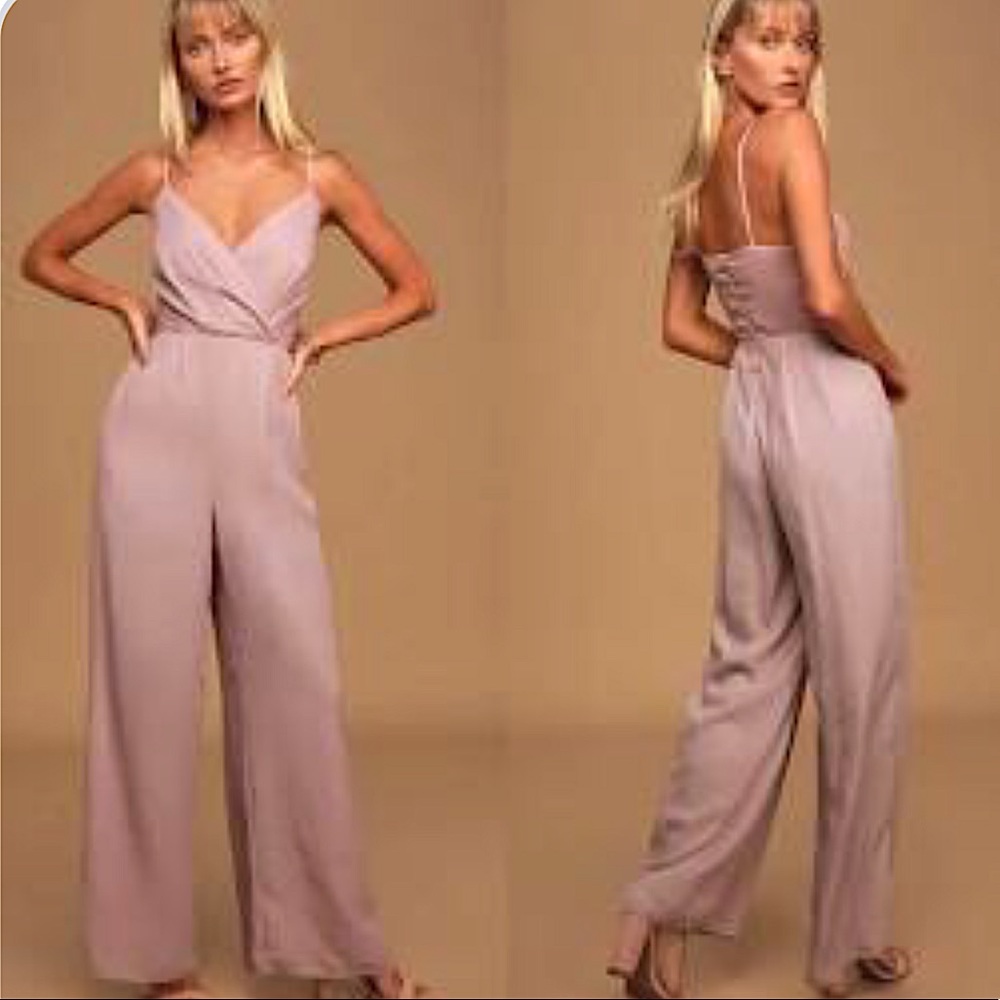 NWT Lulu’s Dusty Lavender Jumpsuit
